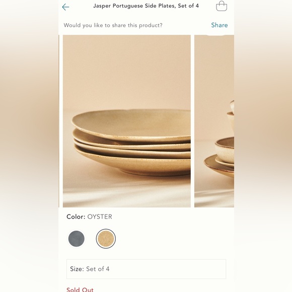 Special Pricing 🔥Jasper Portuguese Side Plates set of 4 - Picture 4 of 6